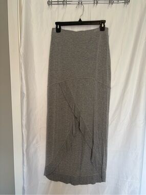 Bordeaux Gray Women's Maxi Skirt - Lightweight Layered Design